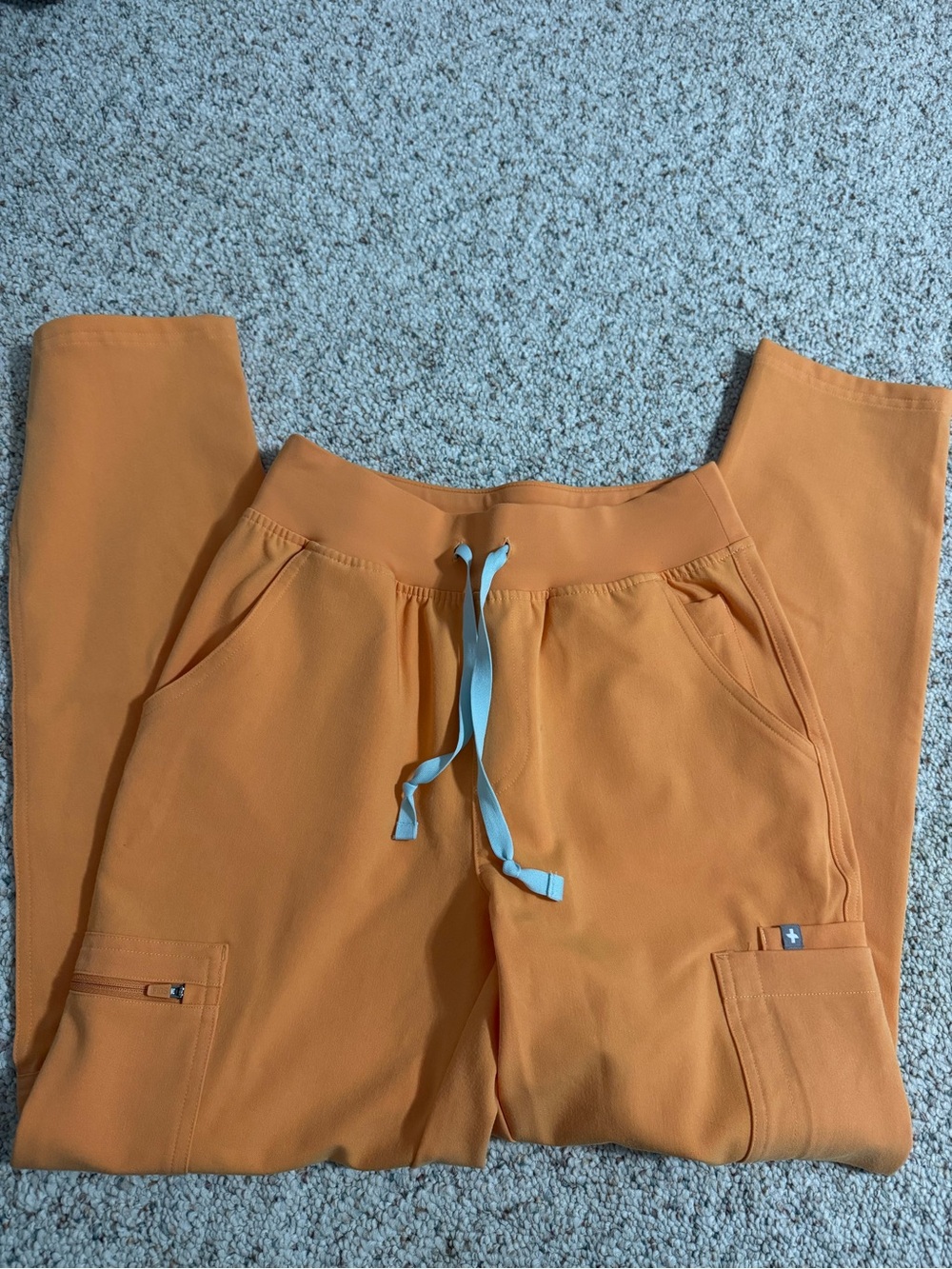 FIGS Technical Collection Orange Scrub Top